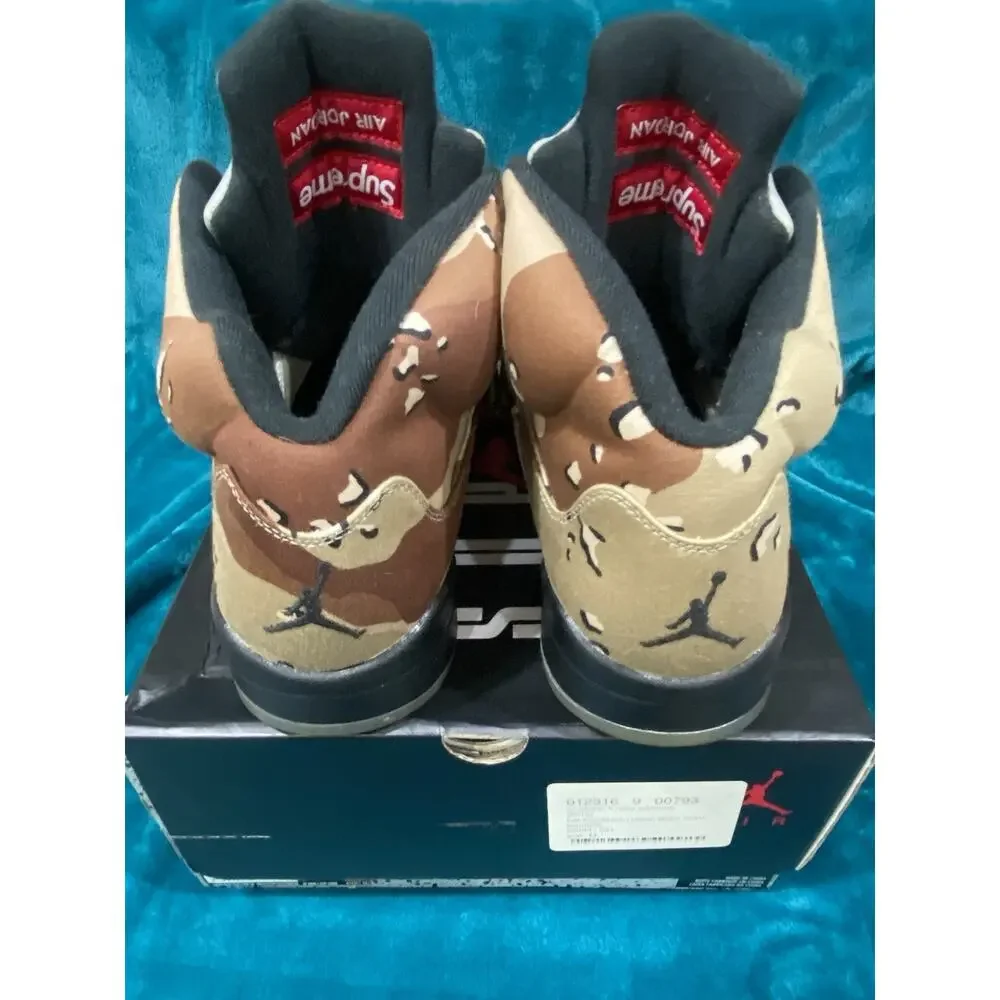 Size 11 - Supreme x Air Jordan 5 Retro Desert Camo